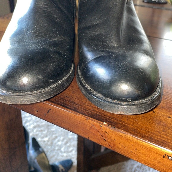 FRYE JAYDEN BUTTON TALL BLACK LEATHER/SUEDE SIZE 6.5 - Picture 8 of 12